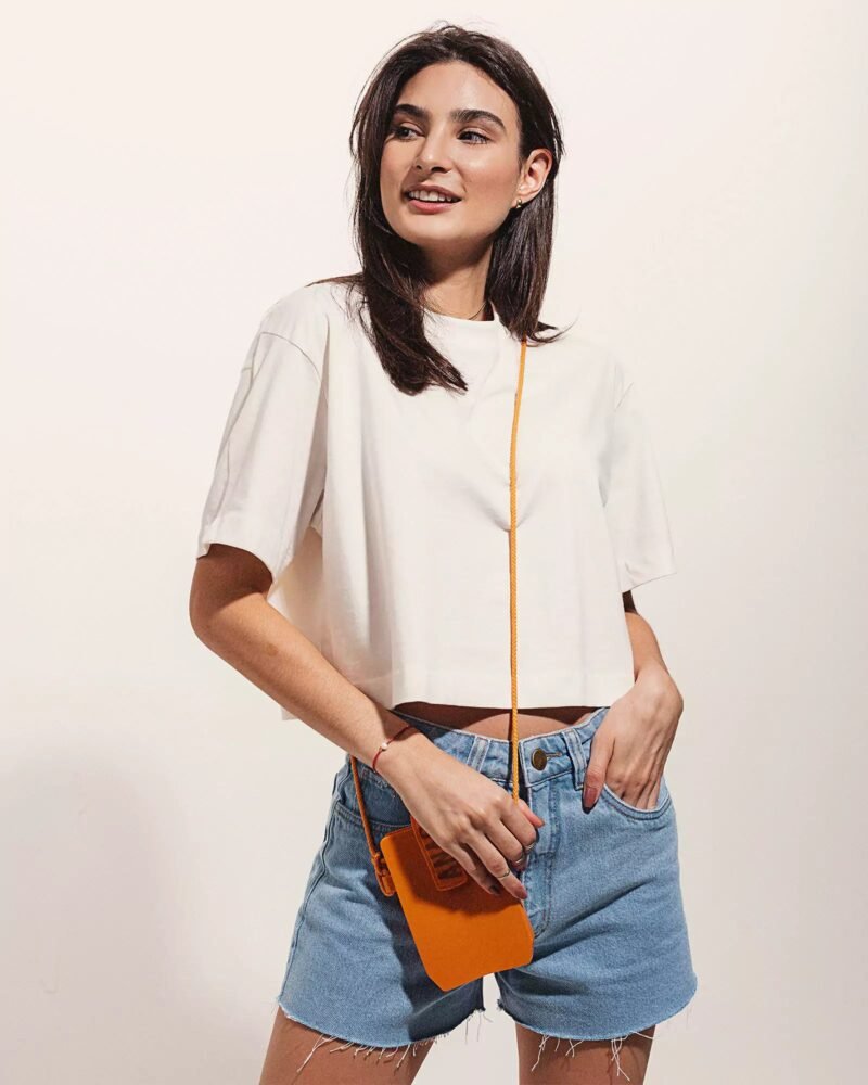 T-shirt Cropped Oversized Antúrio Branca