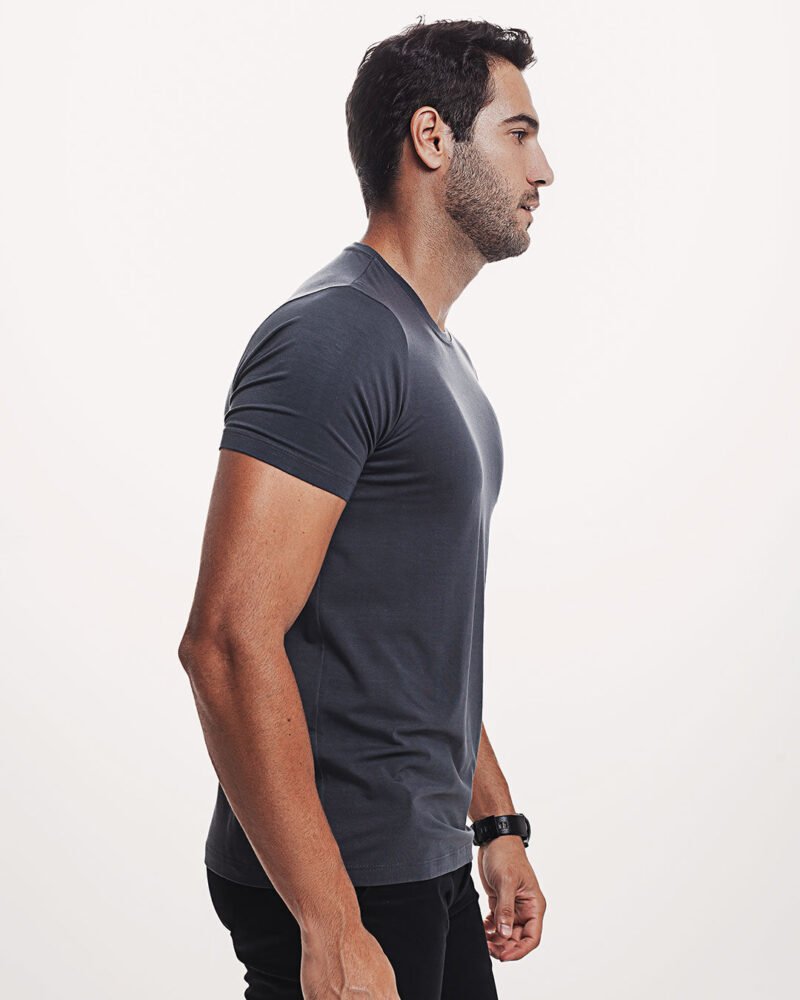Camiseta Viscose Everyday Cinza Escura - Image 2