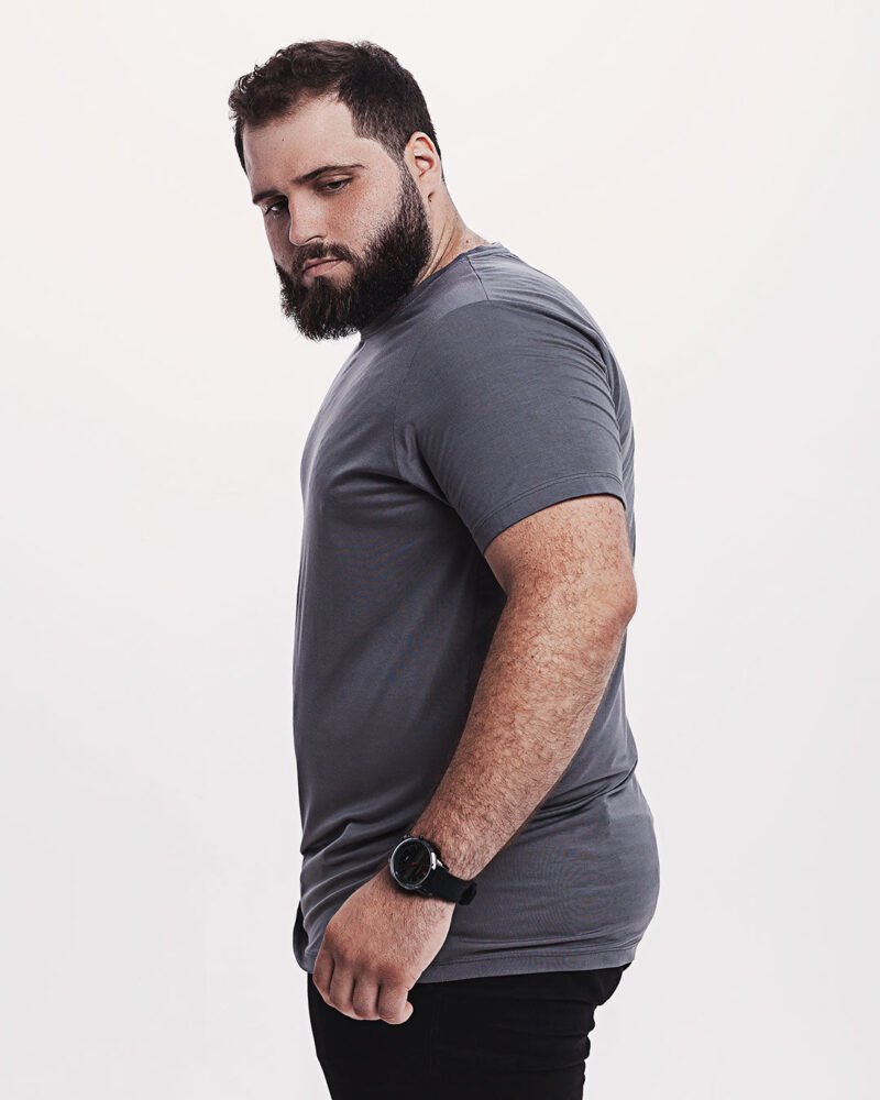 Camiseta Viscose Everyday Cinza Escura - Image 9
